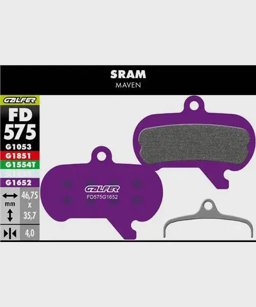 Galfer Disc Brake Pads Sram Maven - E-Bike Compound Galfer