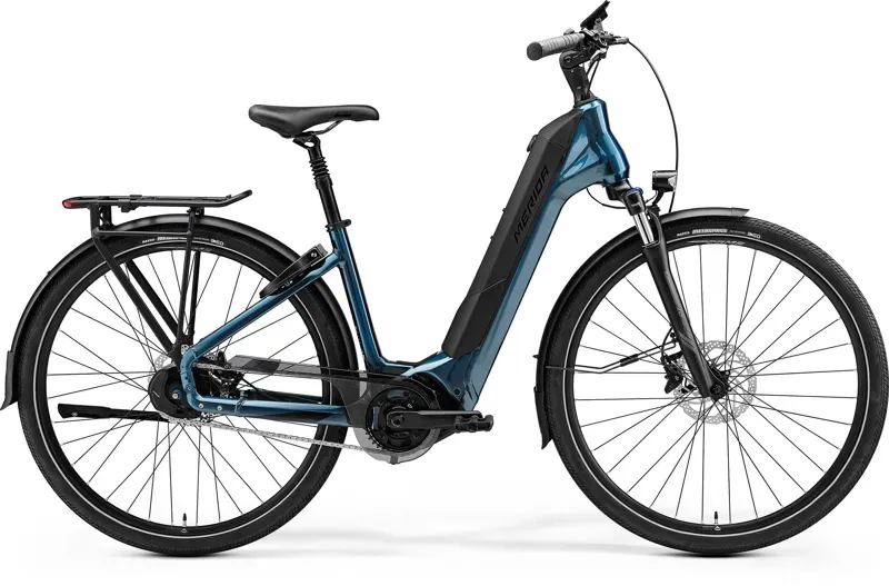 Merida eSpresso City 775 EQ Electric Commuter Bike in Teal Black