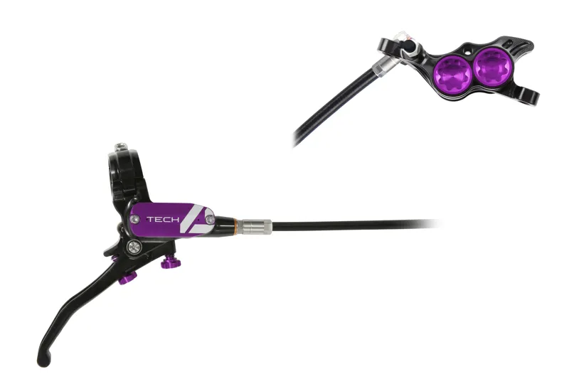 Hope Tech 4 E4 Disc Brake Standard Hose Black/Purple-1