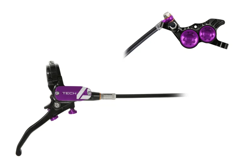 Hope Tech 4 V4 Disc Brake Standard Hose Black/Purple-1