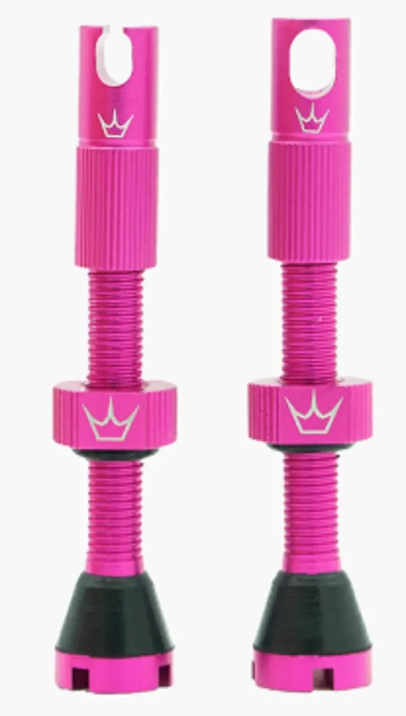 Peaty's X Chris King MK2 42mm Tubeless Valves in Punch