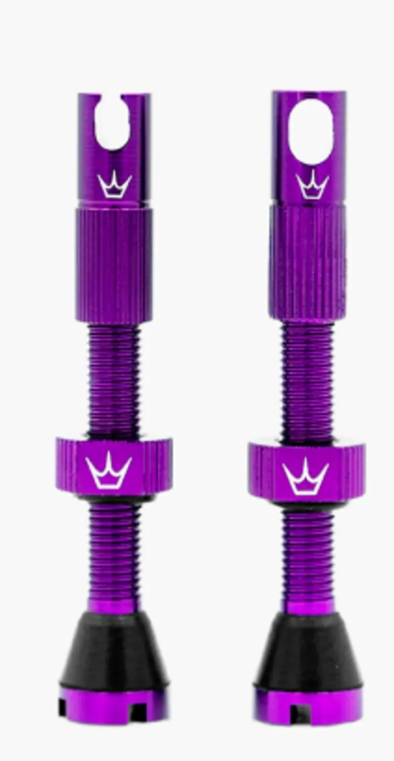 Peaty's X Chris King MK2 42mm Tubeless Valves in Violet